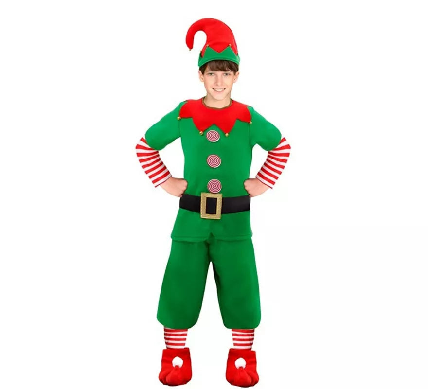 Translation missing: en.Disfraz de Elfo Ayudante de Santa Claus para niño