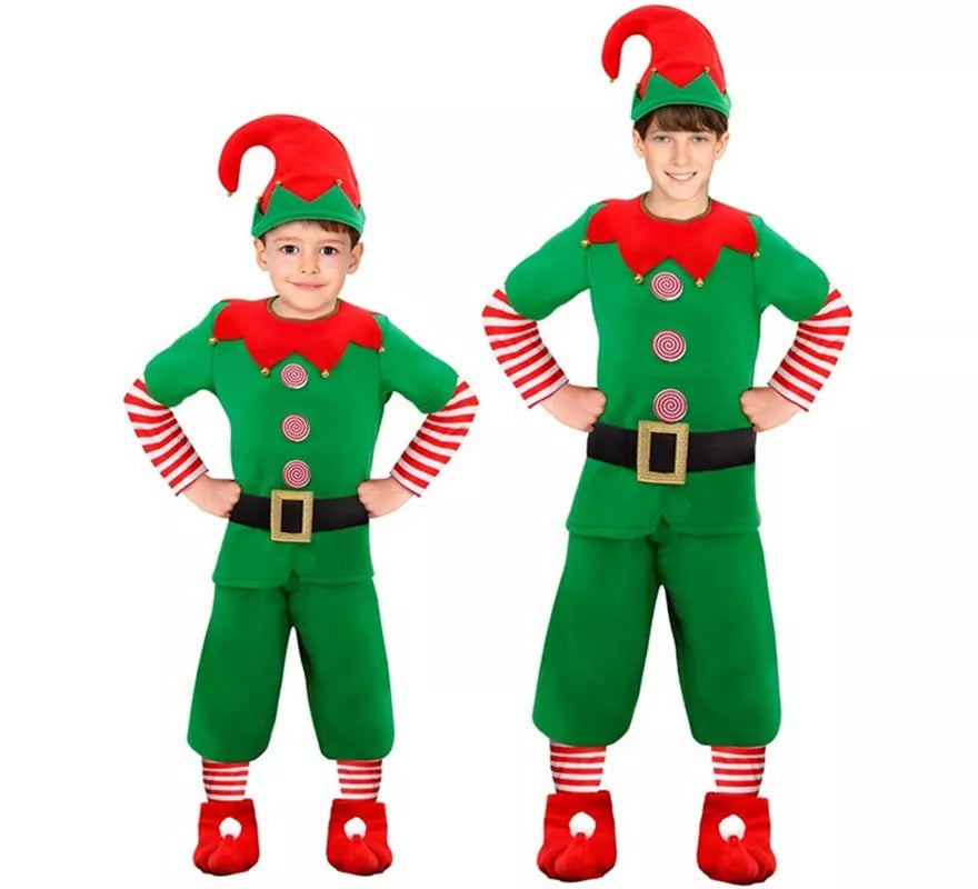 Translation missing: en.Disfraz de Elfo Ayudante de Santa Claus para niño
