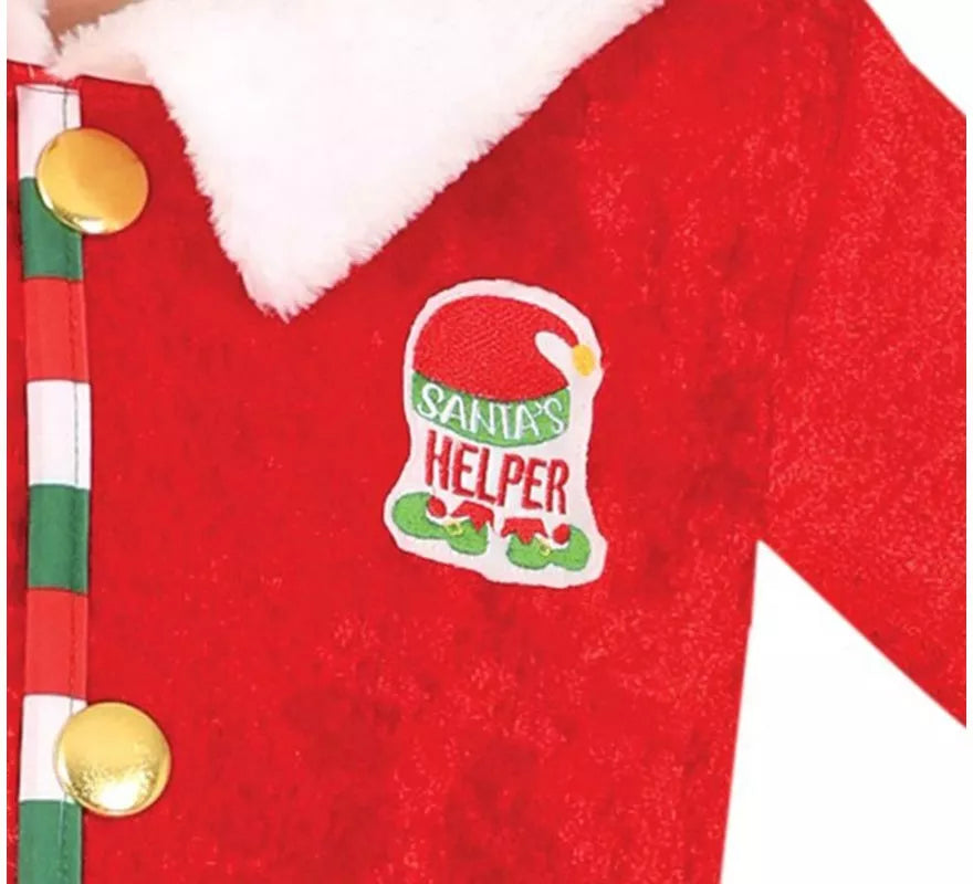 Translation missing: en.Disfraz de Elfo Ayudante de Santa con gorro para niño