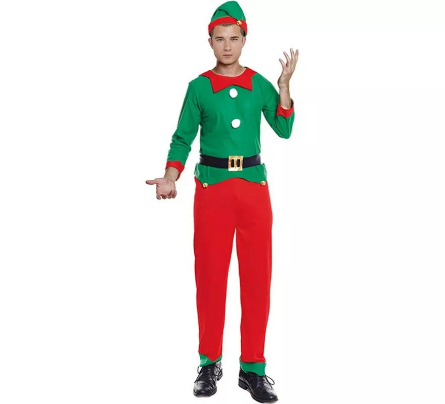 Translation missing: en.Disfraz de Elfo de Navidad Ayudante de Papá Noel para hombre