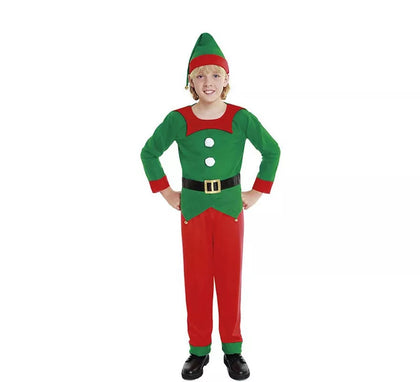 Disfraz de Elfo de Navidad Ayudante de Papá Noel para niño
