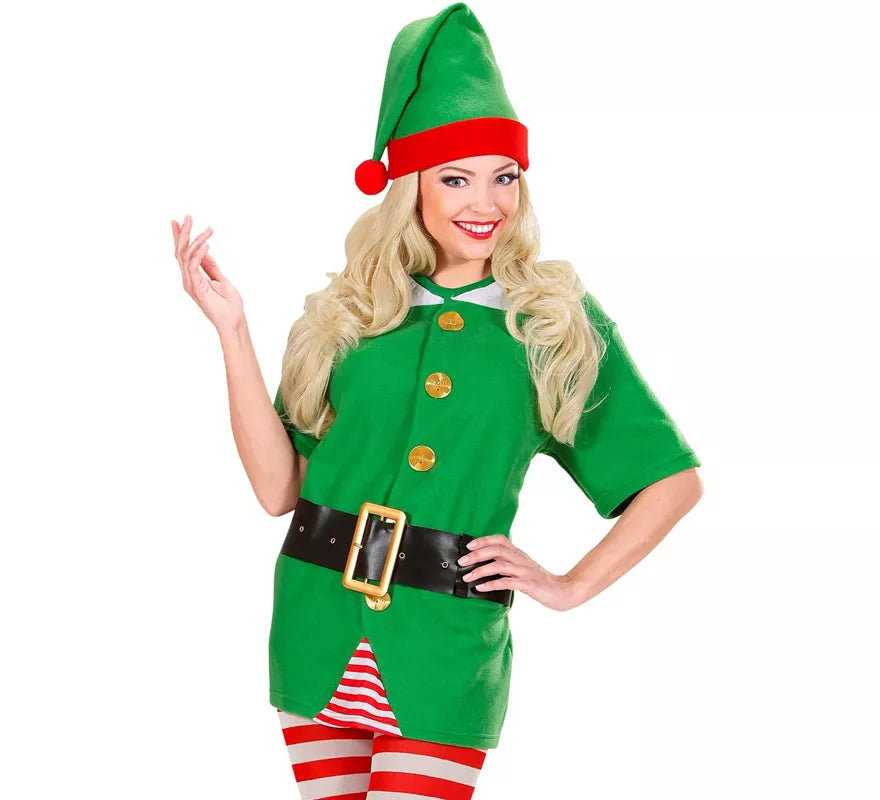 Disfraz Sudadera de Elfo y Elfa de Papá Noel para adultos