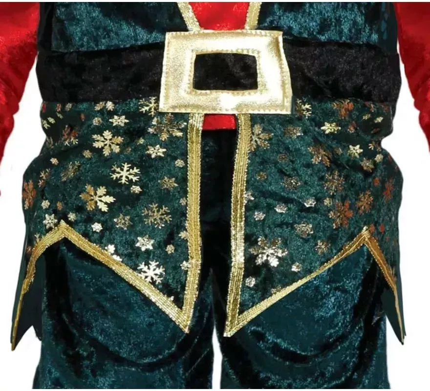 Disfraz de Elfo Navideño verde oscuro para bebé