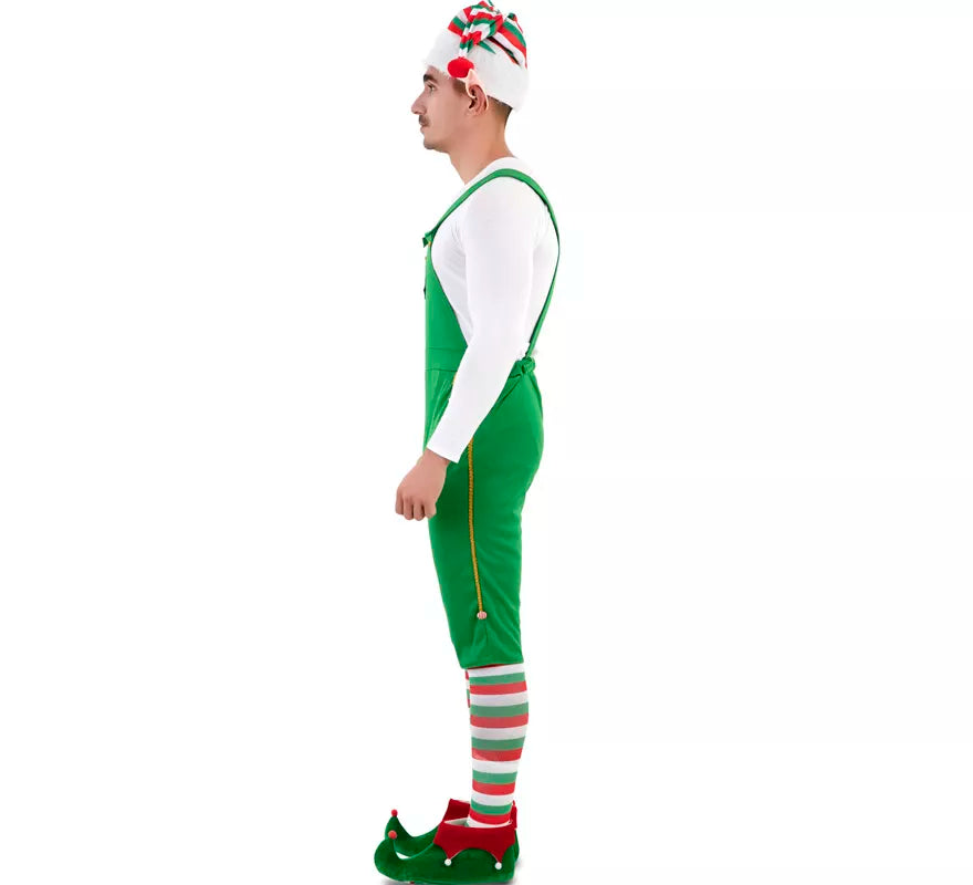 Disfraz de Elfo Verde con gorro para hombre