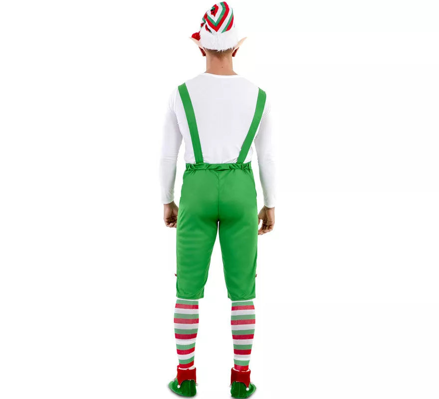 Translation missing: en.Disfraz de Elfo Verde con gorro para hombre