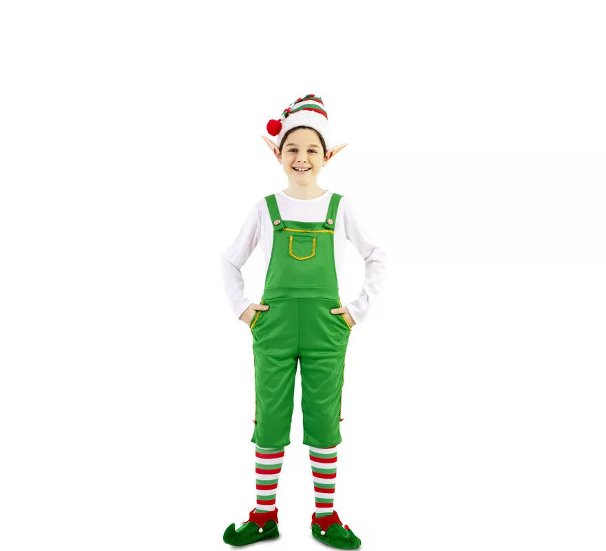 Translation missing: en.Disfraz de Elfo Verde con gorro para niños