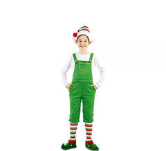 Green Elf costume with hat for children