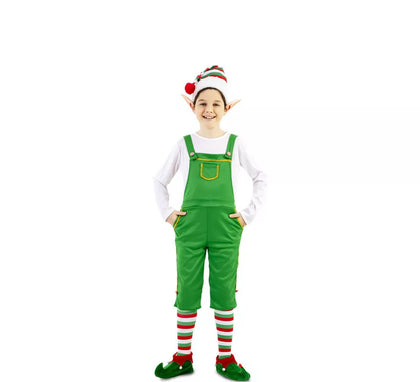 Disfraz de Elfo Verde con gorro para niños