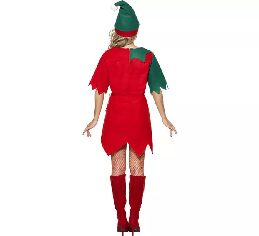 Translation missing: en.Disfraz de Elfo Verde y Rojo de Mujer para Navidad
