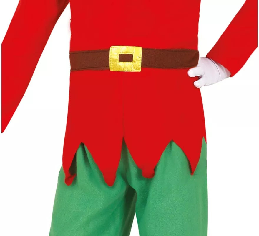 Disfraz de Elfo verde y rojo para niños