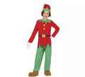Disfraz de Elfo verde y rojo para niños