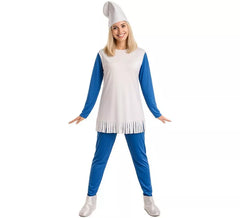 Costume blu nano per una donna