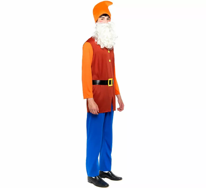 Disfraz de Enanito Blancanieves marrón para hombre