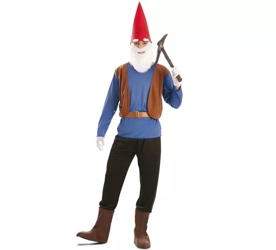 Disfraz de Enanito de Cuento azul para hombre