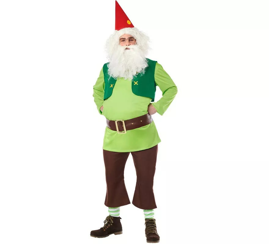 Disfraz de Enanito del Bosque Verde para Hombre