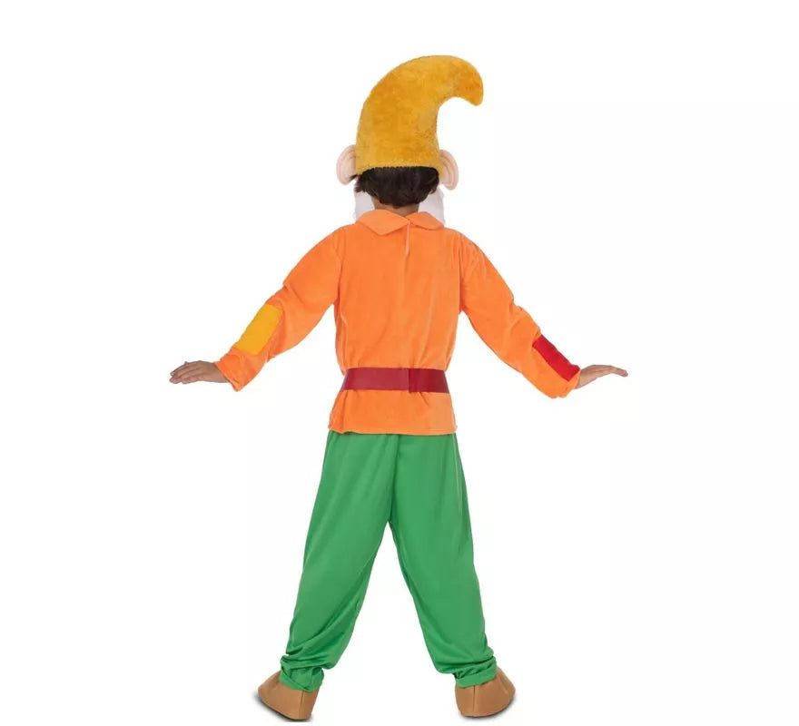 Translation missing: en.Disfraz de Enanito naranja con gorro para niño