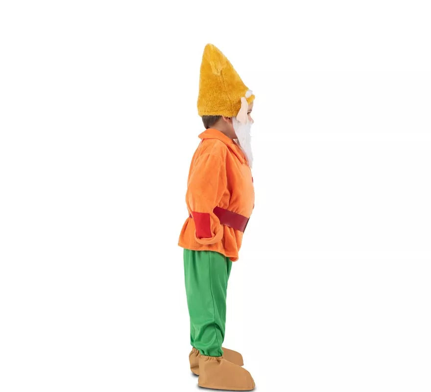 Translation missing: en.Disfraz de Enanito naranja con gorro para niño