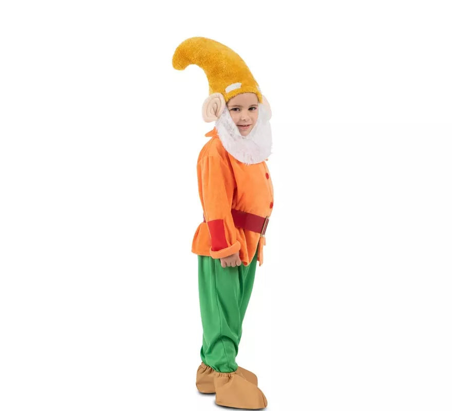 Translation missing: en.Disfraz de Enanito naranja con gorro para niño