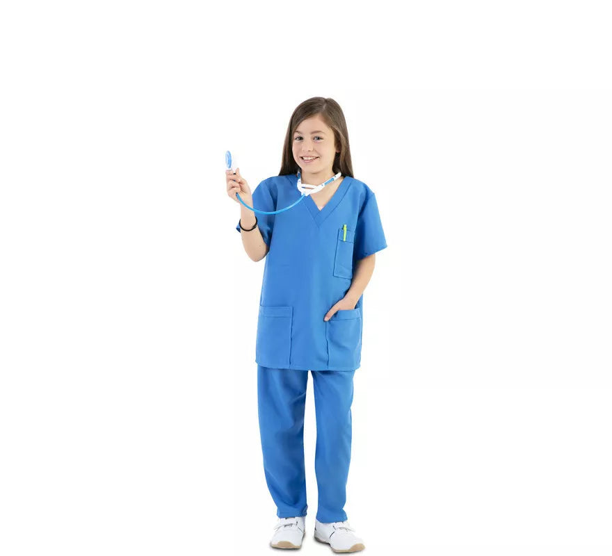 Disfraz de Enfermera Azul para niños