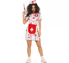 White Zombie Nurse Costume for Women