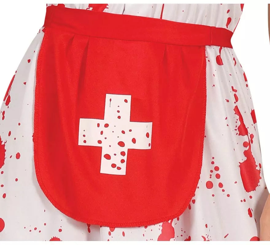 Disfraz de Enfermera Zombie blanco para mujer