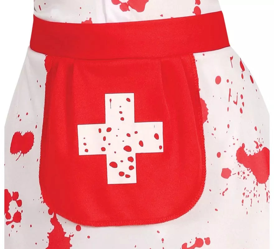 Translation missing: en.Disfraz de Enfermera Zombie blanco para niña