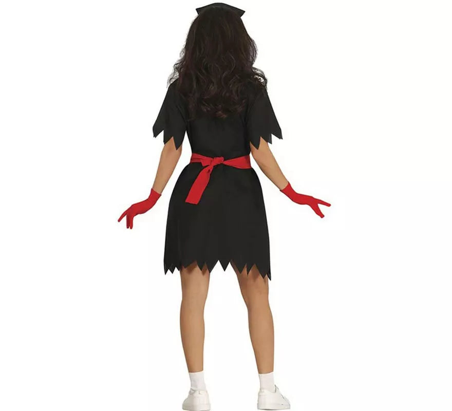 Disfraz de Enfermera Zombie negro para mujer