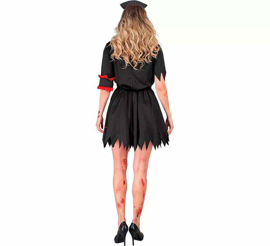 Translation missing: en.Disfraz de Enfermera Zombie negro para mujer