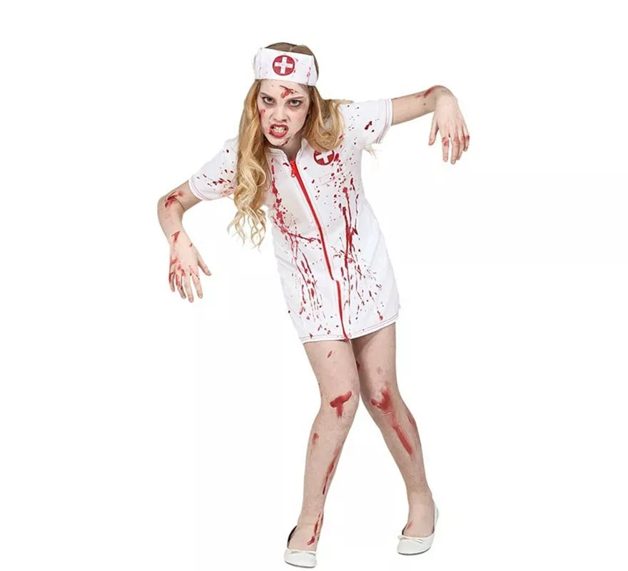 Disfraz de Enfermera Zombie para niña