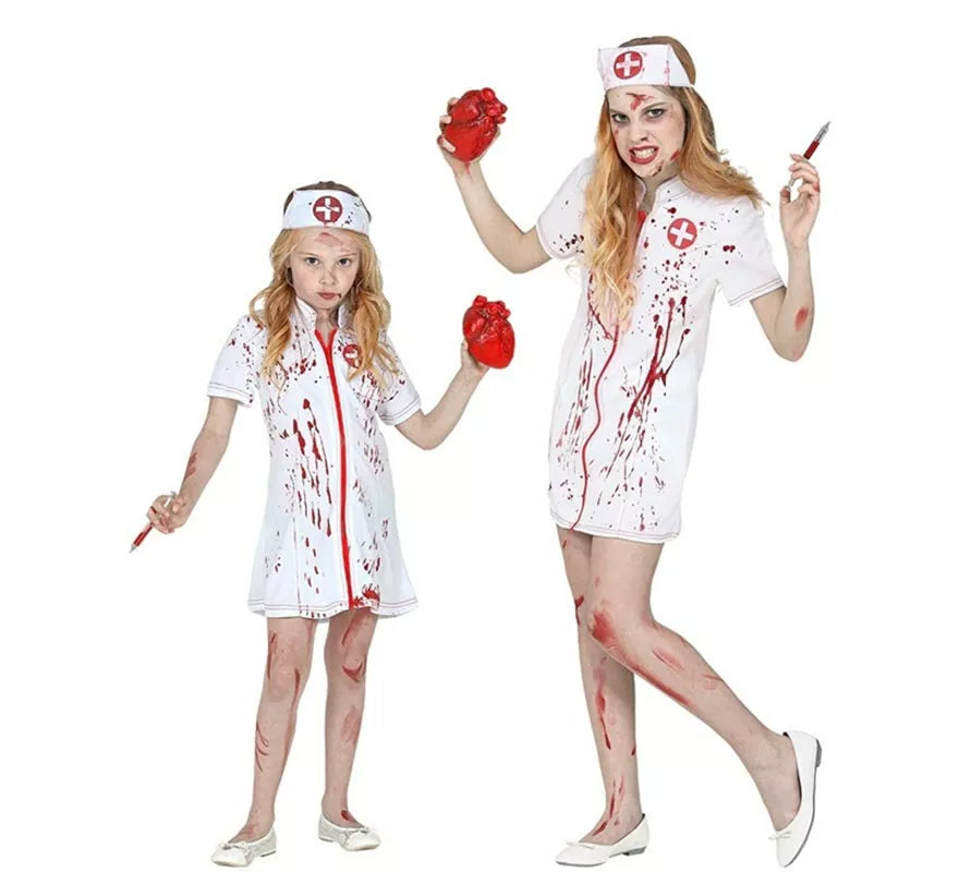 Translation missing: en.Disfraz de Enfermera Zombie para niña