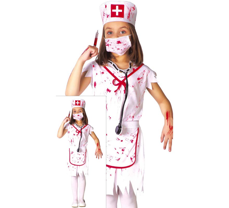 Disfraz de Enfermera Zombie para niñas