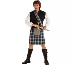 Blue Scottish costume for men