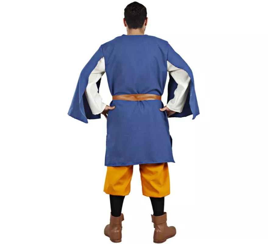 Disfraz de Escudero Real azul y naranja para hombre