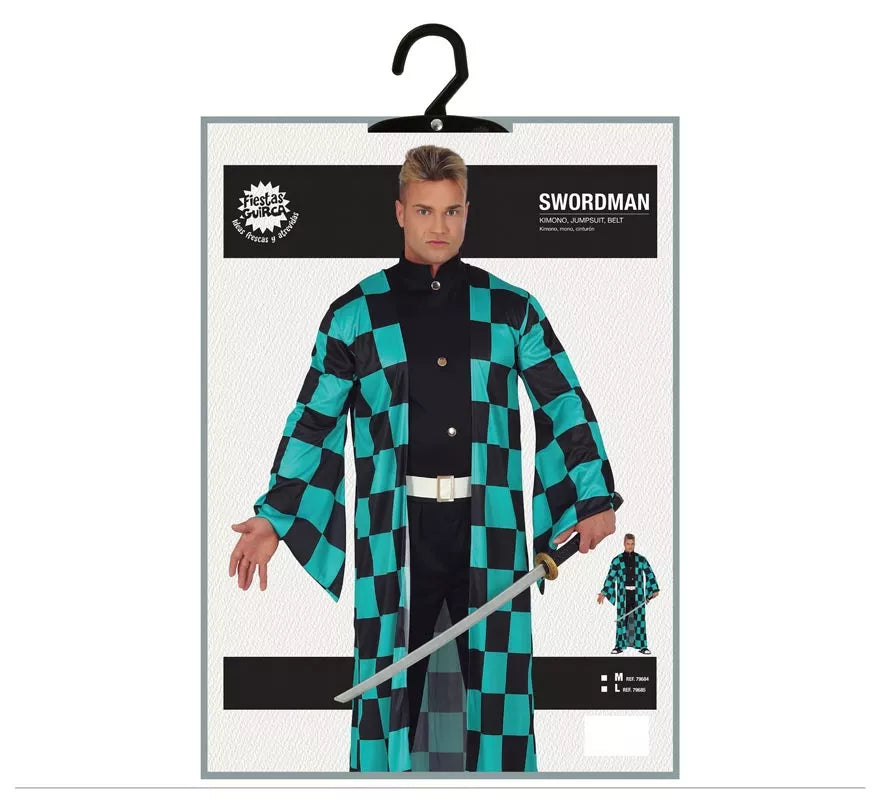 Disfraz de Espadachín Anime Demon Slayer para hombre