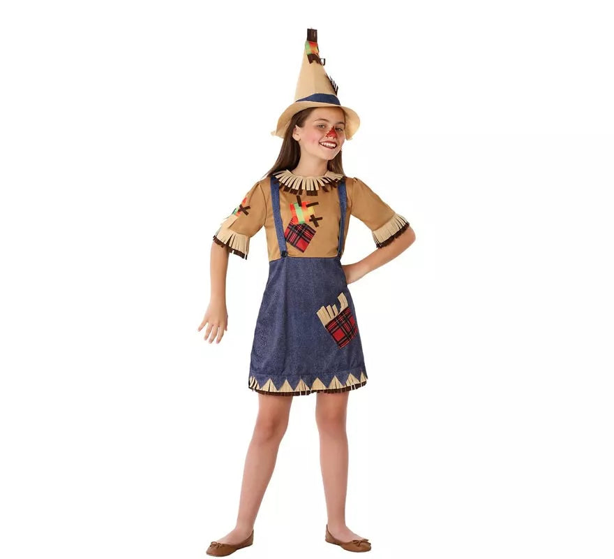 Translation missing: en.Disfraz de Espantapájaros con gorro para niña