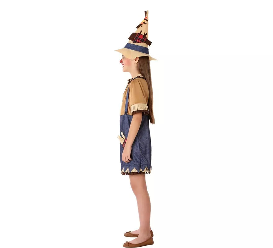 Disfraz de Espantapájaros con gorro para niña