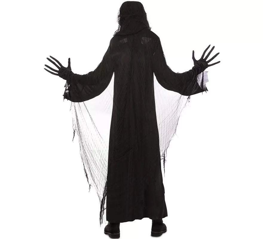 Translation missing: en.Disfraz de Espectro de la Muerte con túnica negra para hombre