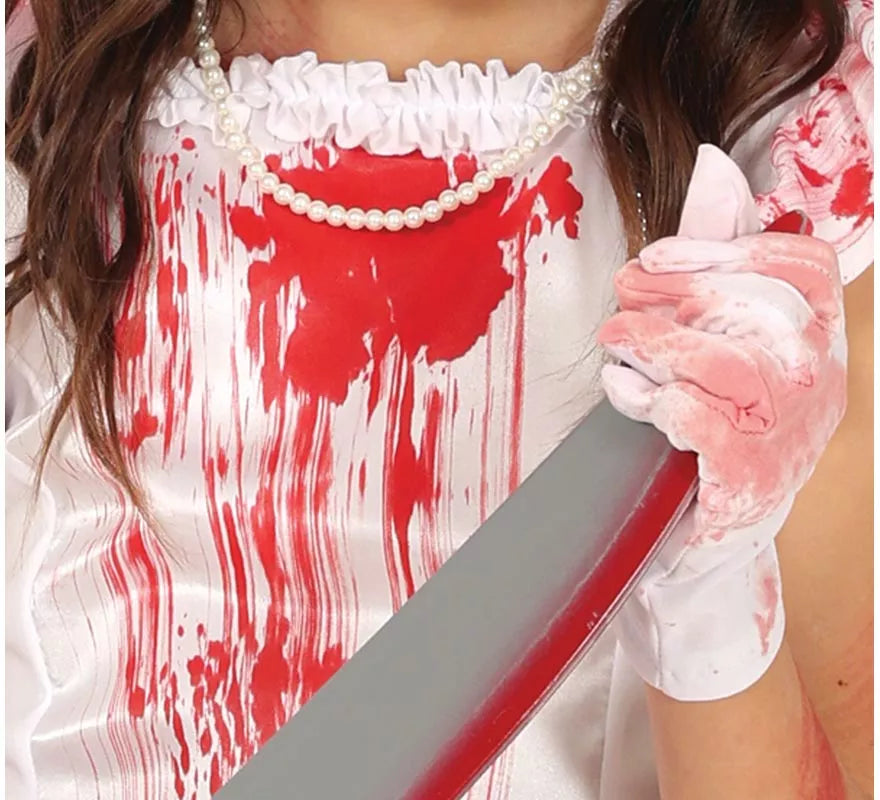 Disfraz de Esposa Sangrienta para niña