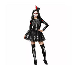 Glitter Skulls Skeleton Costume for women