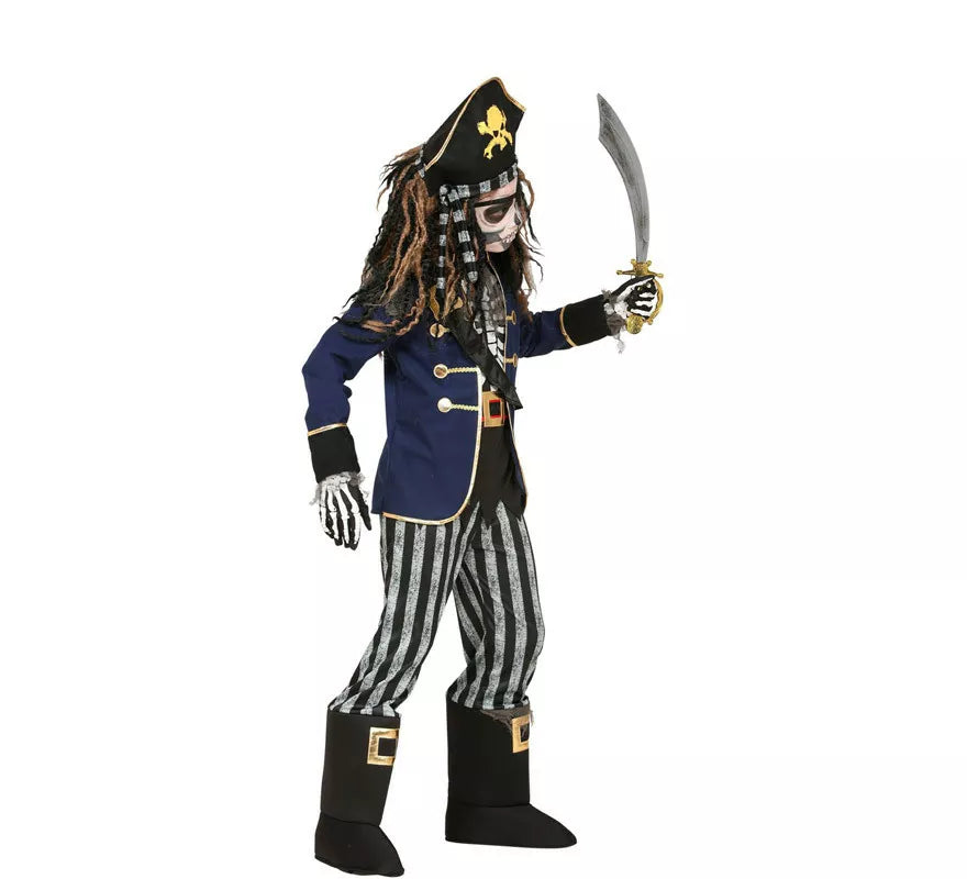 Disfraz de Esqueleto Capitán Pirata para niños