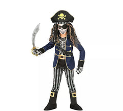 Pirate Captain Skeleton Costume for Children