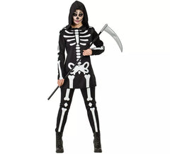 Skeleton Costume with Hood for women