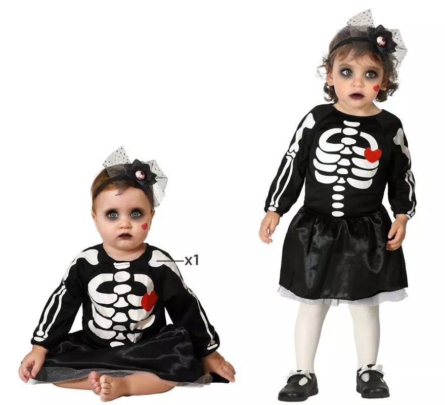 Translation missing: en.Disfraz de Esqueleto Corazón para niña y bebé