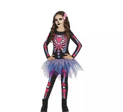 Hearts and Stars Skeleton Costume for Girl