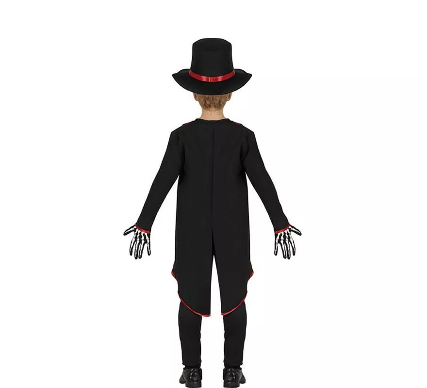 Disfraz de Esqueleto Elegante con chaqueta para niño