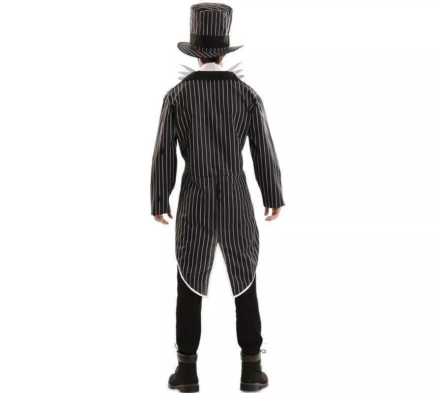 Disfraz de Esqueleto Elegante con sombrero para hombre