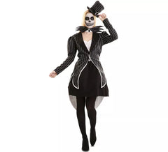 Elegant Skeleton Costume with hat for women