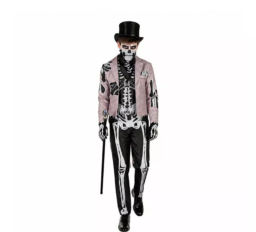 Disfraz de Esqueleto Elegante para hombre