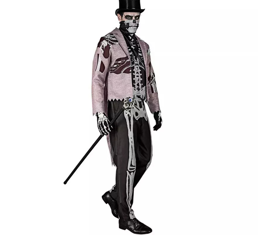 Disfraz de Esqueleto Elegante para hombre