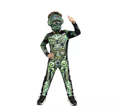 Gamer Skeleton Costume that glows in the dark for children